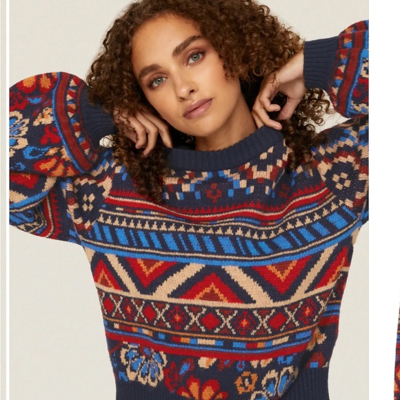FARM Rio Sweaters - Farm Rio Ainika Tapestry Blue/Red
Sweater XS BNWOT
